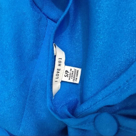 Forever 21 - Blue Pleated Slip  Dress - Picture 4 of 5